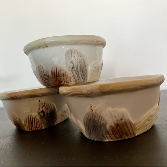 Set of 3 Nature Bowls with Iron Stand & Real Twig and Feather Finial - Picture 6 of 8